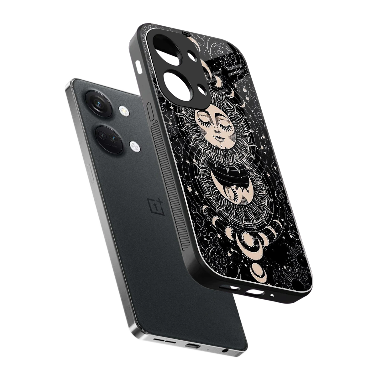 Solar Eclipse sleek oneplus nord 3 cover with tempered glass back and TPU edges