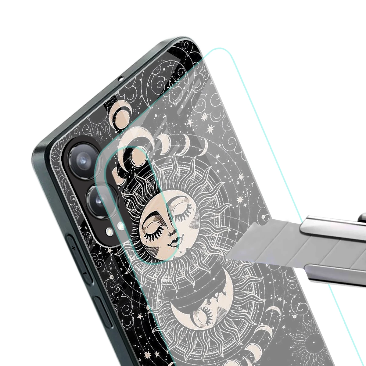 Solar Eclipse stylish phone case for oneplus nord ce 4 lite | glossy glass and slim fit