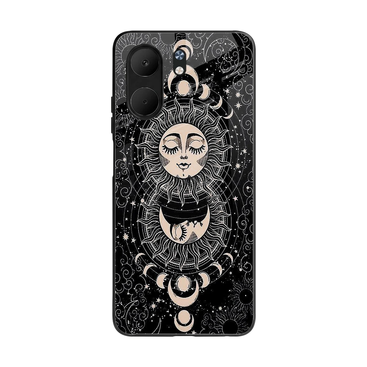 Solar Eclipse back phone cover | glass case for oppo a5x 5g