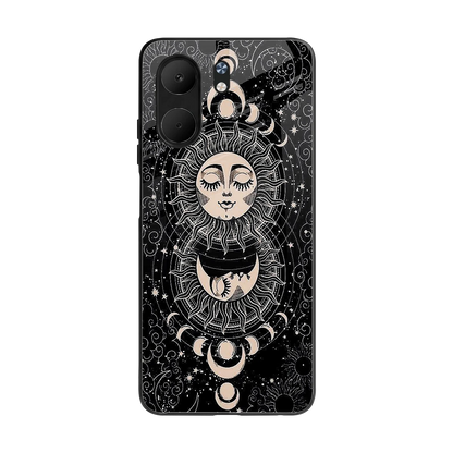 Solar Eclipse back phone cover | glass case for oppo a5x 5g