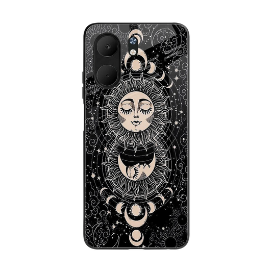 Solar Eclipse back phone cover | glass case for oppo a5x 5g