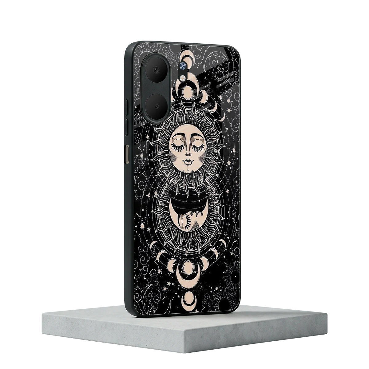 Solar Eclipse oppo a5x 5g mobile cover | shockproof glass phone case