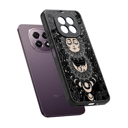 Solar Eclipse sleek oppo f29 5g cover with tempered glass back and TPU edges