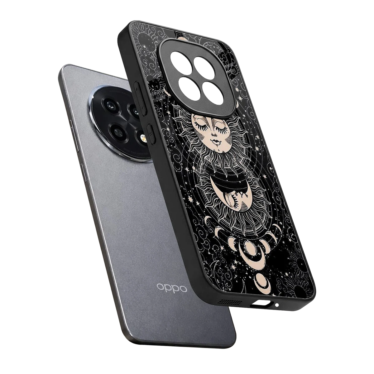 Solar Eclipse sleek oppo f29 pro 5g cover with tempered glass back and TPU edges