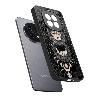 Solar Eclipse sleek oppo f29 pro 5g cover with tempered glass back and TPU edges