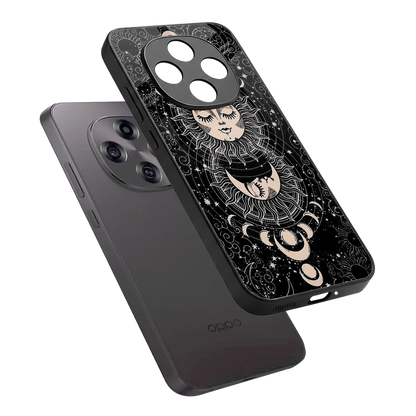 Solar Eclipse sleek oppo f31 pro 5g cover with tempered glass back and TPU edges
