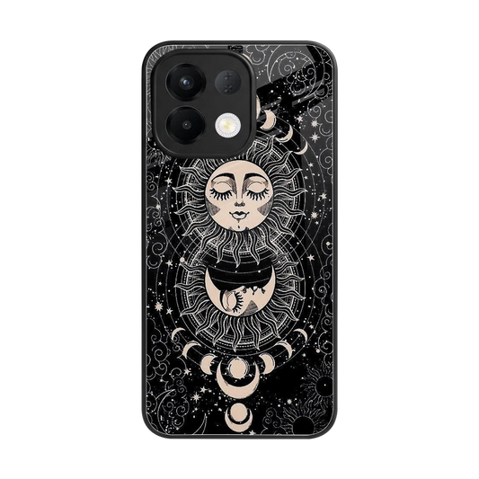Solar Eclipse back phone cover | glass case for oppo k13 5g