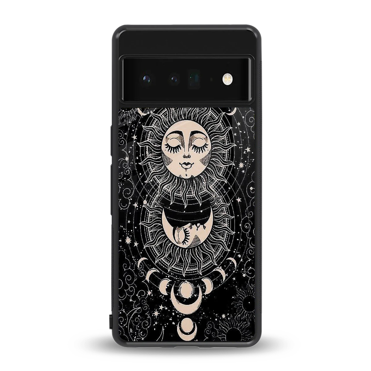 Solar Eclipse back phone cover | glass case for google pixel 6 pro