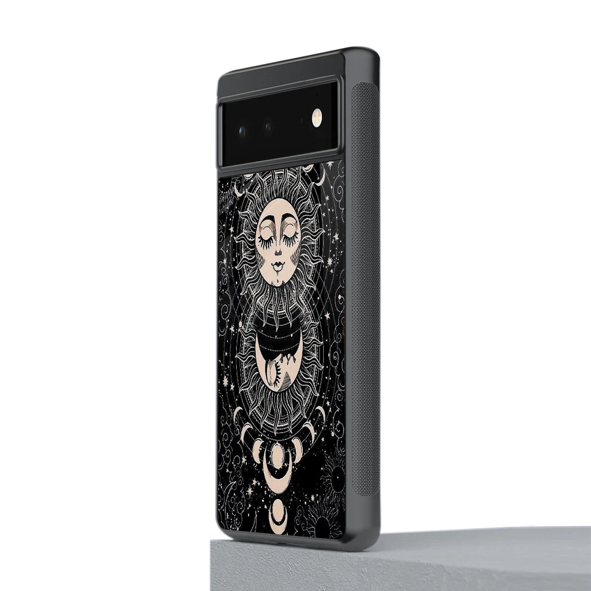 Solar Eclipse stylish phone case for google pixel 6a | glossy glass and slim fit