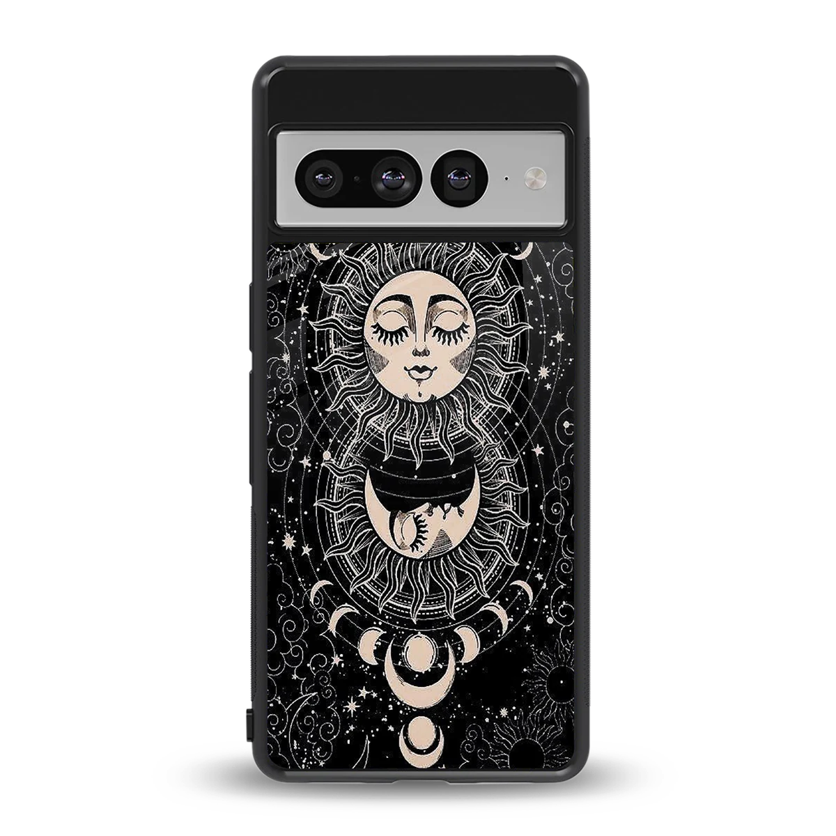 Solar Eclipse back phone cover | glass case for google pixel 7 pro