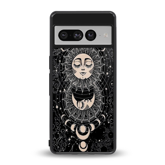 Solar Eclipse back phone cover | glass case for google pixel 7 pro