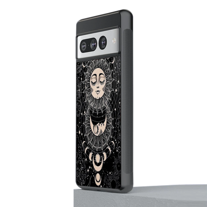 Solar Eclipse stylish phone case for google pixel 7 pro | glossy glass and slim fit