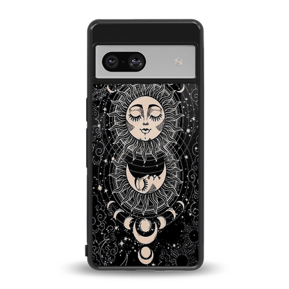 Solar Eclipse back phone cover | glass case for google pixel 7a