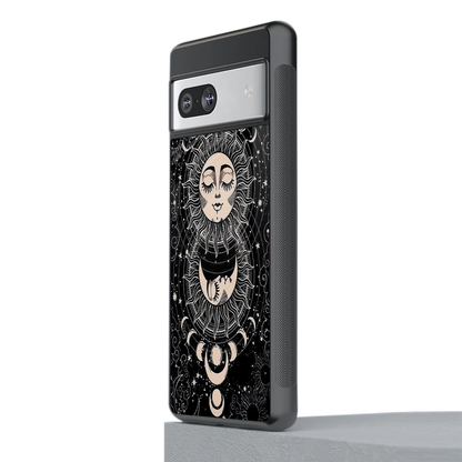 Solar Eclipse stylish phone case for google pixel 7 | glossy glass and slim fit