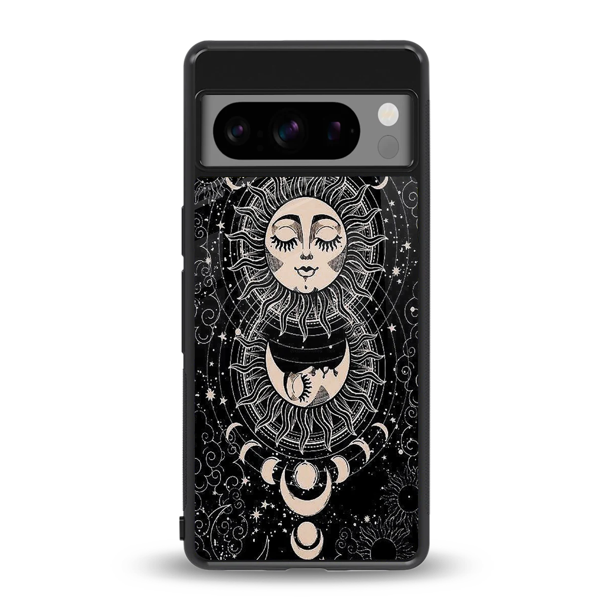 Solar Eclipse back phone cover | glass case for google pixel 8 pro