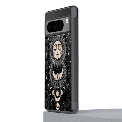 Solar Eclipse stylish phone case for google pixel 8 pro | glossy glass and slim fit