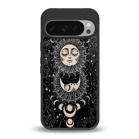 Solar Eclipse back phone cover | glass case for google pixel 9 pro xl