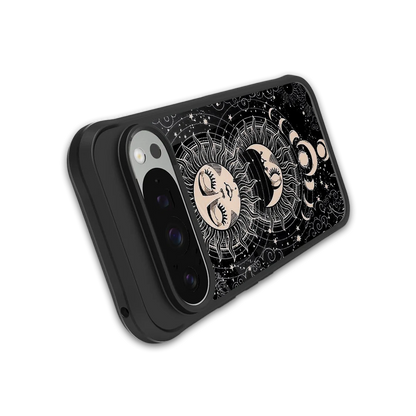 Solar Eclipse stylish phone case for google pixel 9 pro | glossy glass and slim fit