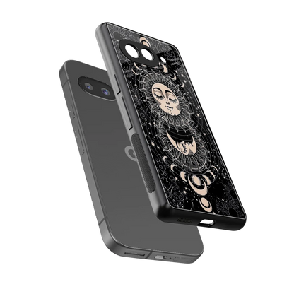 Solar Eclipse sleek google pixel 10a cover with tempered glass back and TPU edges