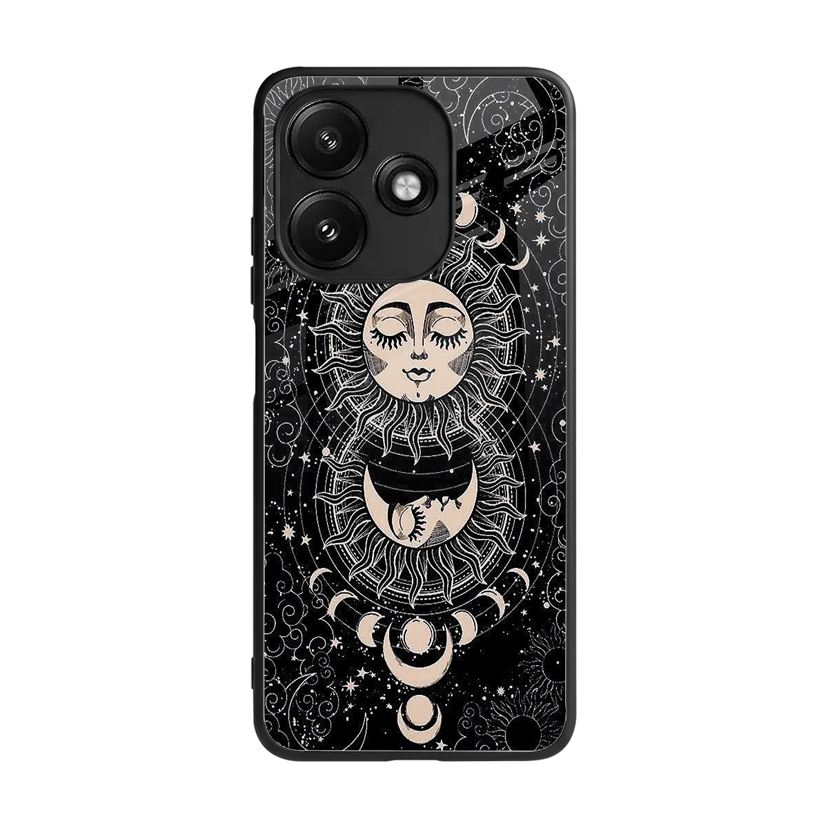 Solar Eclipse back phone cover | glass case for redmi 12 5g