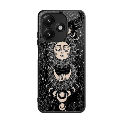 Solar Eclipse back phone cover | glass case for redmi 12 5g