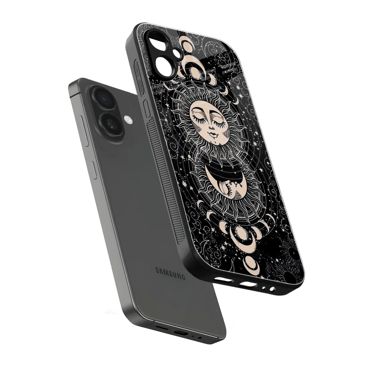 Solar Eclipse sleek samsung galaxy a06 5g cover with tempered glass back and TPU edges