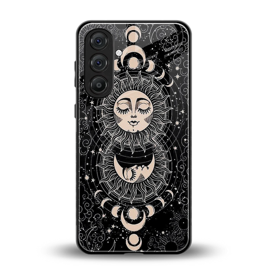 Solar Eclipse back phone cover | glass case for samsung galaxy m36 5g