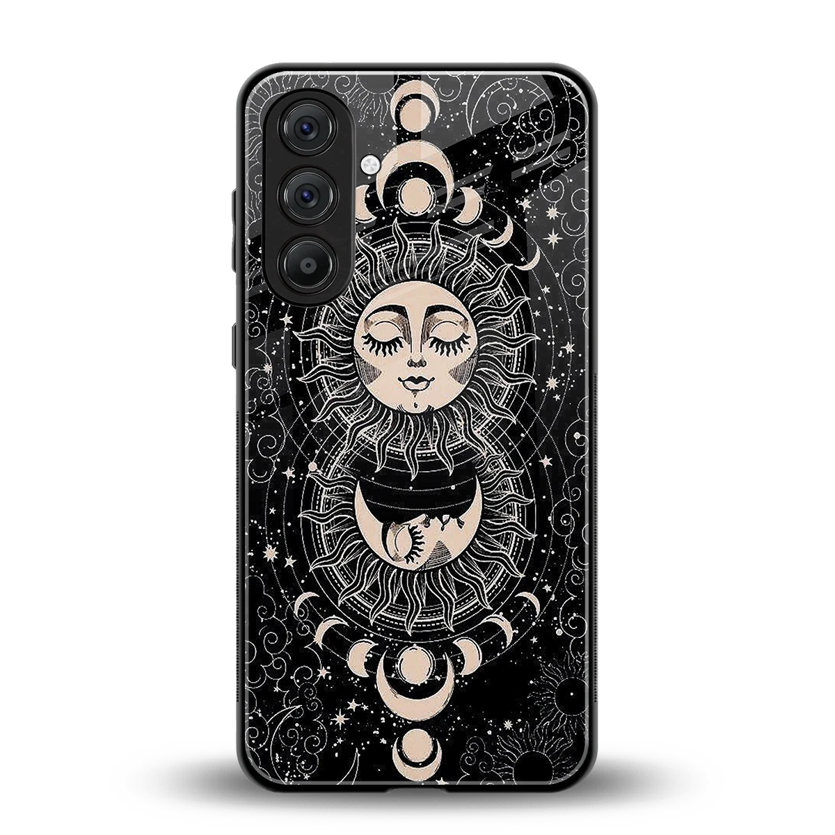 Solar Eclipse back phone cover | glass case for samsung galaxy m35 5g
