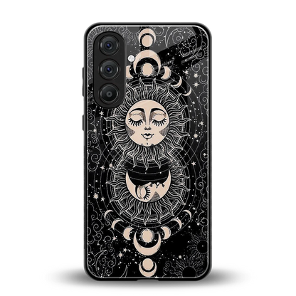 Solar Eclipse back phone cover | glass case for samsung galaxy m35 5g