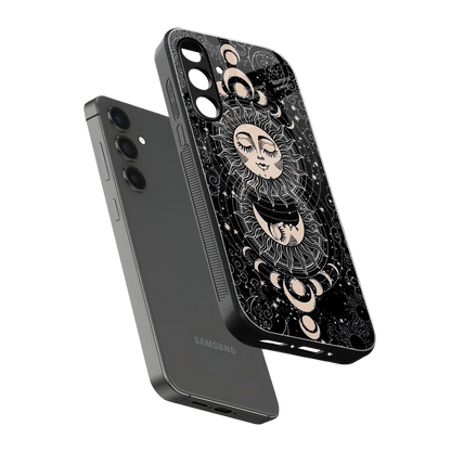 Solar Eclipse sleek samsung galaxy m35 5g cover with tempered glass back and TPU edges