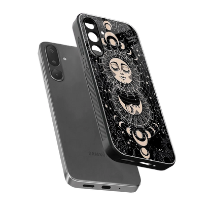 Solar Eclipse sleek samsung galaxy m36 5g cover with tempered glass back and TPU edges