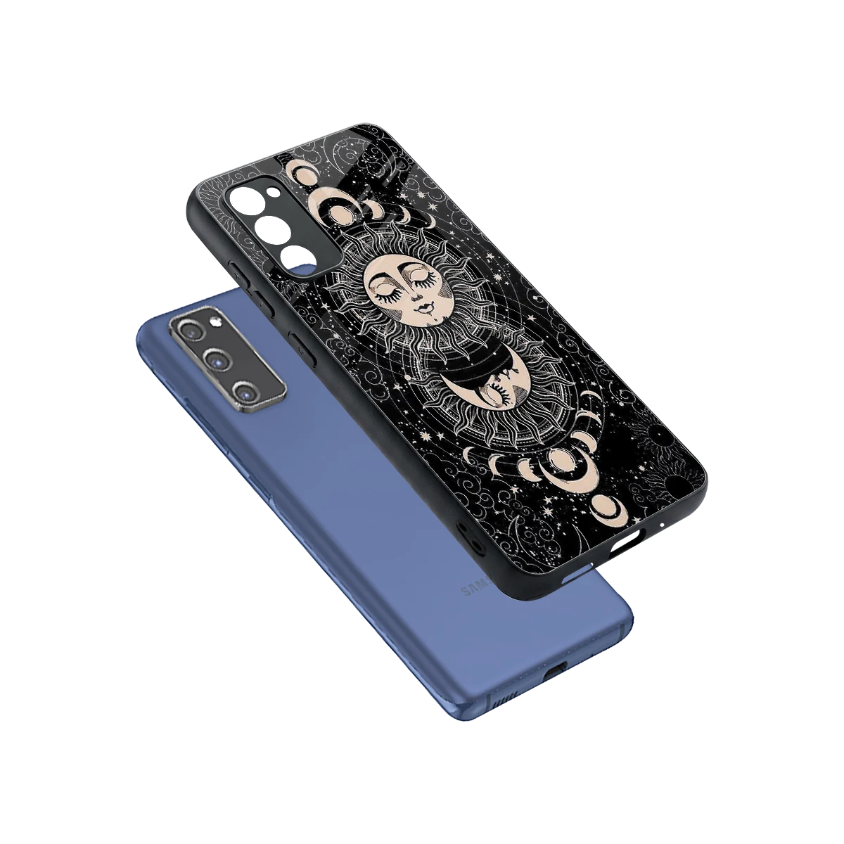 Solar Eclipse sleek samsung galaxy s20 fe cover with tempered glass back and TPU edges