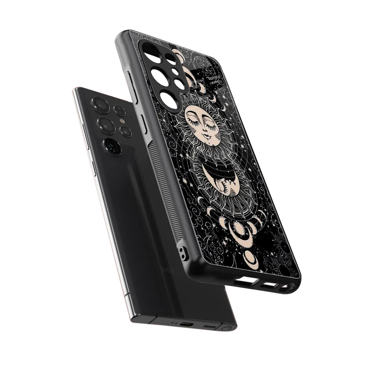 Solar Eclipse sleek samsung galaxy s25 ultra cover with tempered glass back and TPU edges