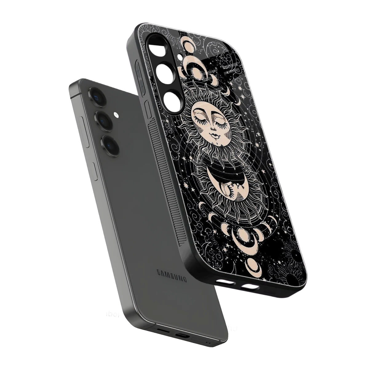 Solar Eclipse sleek samsung galaxy s23 fe cover with tempered glass back and TPU edges