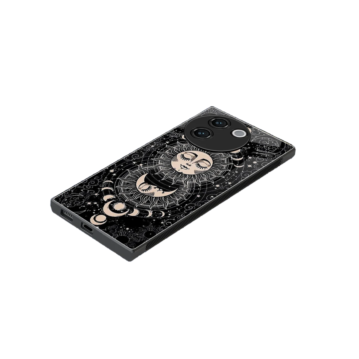 Solar Eclipse stylish phone case for vivo v30e | glossy glass and slim fit