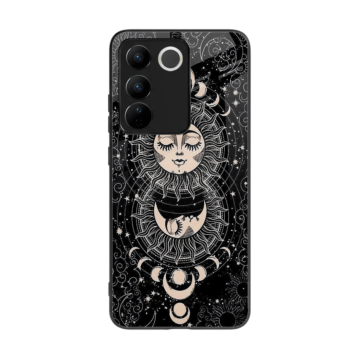 Solar Eclipse back phone cover | glass case for vivo v27 5g