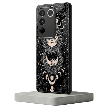 Solar Eclipse vivo v27 5g mobile cover | shockproof glass phone case