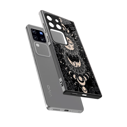 Solar Eclipse sleekvivo v30 pro cover with tempered glass back and TPU edges