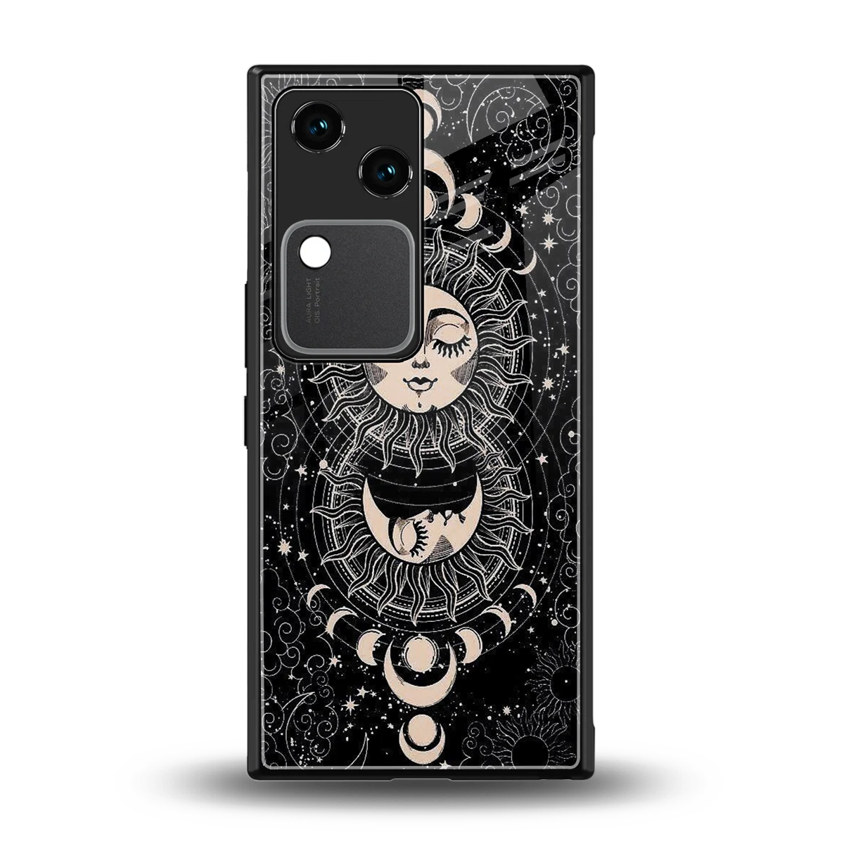 Solar Eclipse back phone cover | glass case for vivo v30