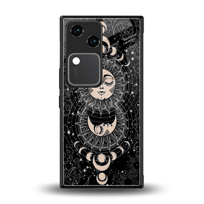 Solar Eclipse back phone cover | glass case for vivo v30