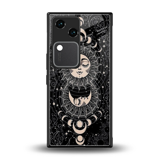Solar Eclipse back phone cover | glass case for vivo v30