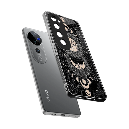 Solar Eclipse sleek vivo v40 pro cover with tempered glass back and TPU edges
