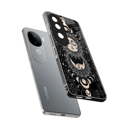 Solar Eclipse sleek vivo v40e cover with tempered glass back and TPU edges