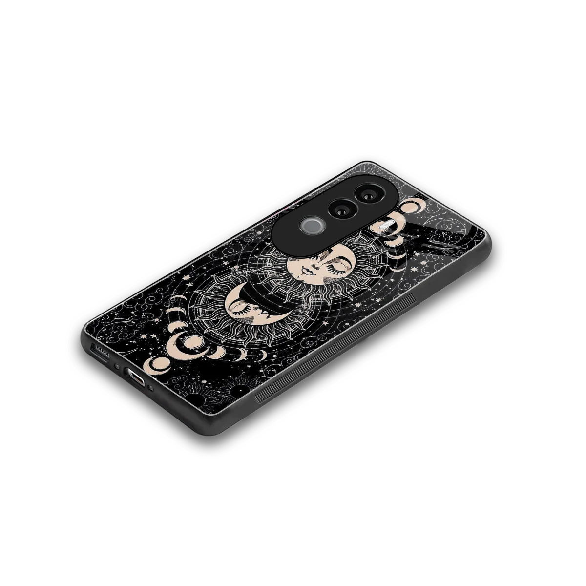 Solar Eclipse stylish phone case for vivo v40e | glossy glass and slim fit