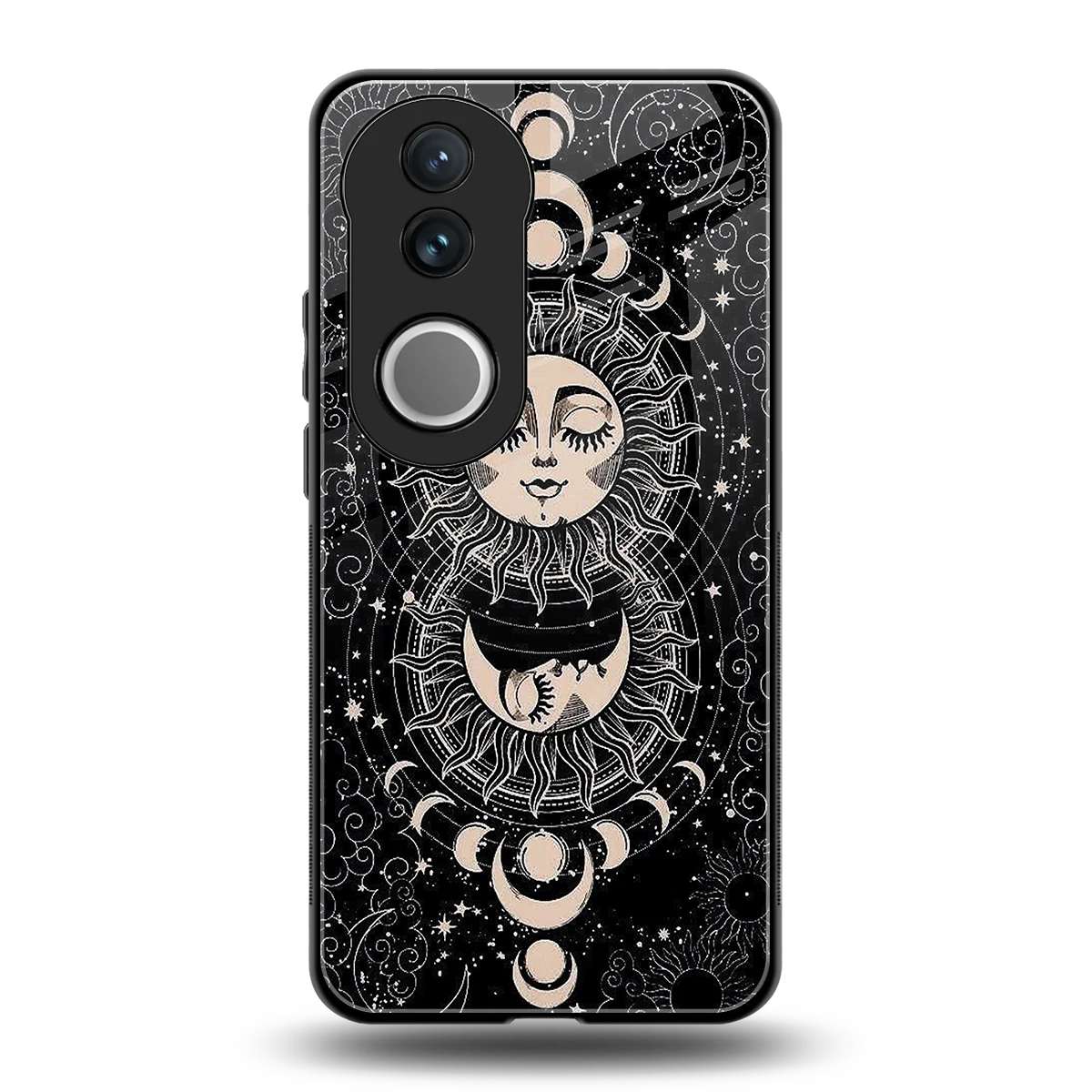 Solar Eclipse back phone cover | glass case for vivo v50