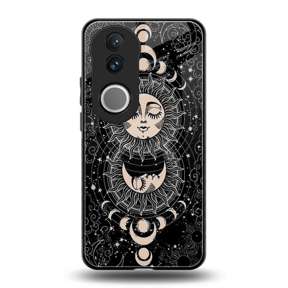 Solar Eclipse back phone cover | glass case for vivo v50