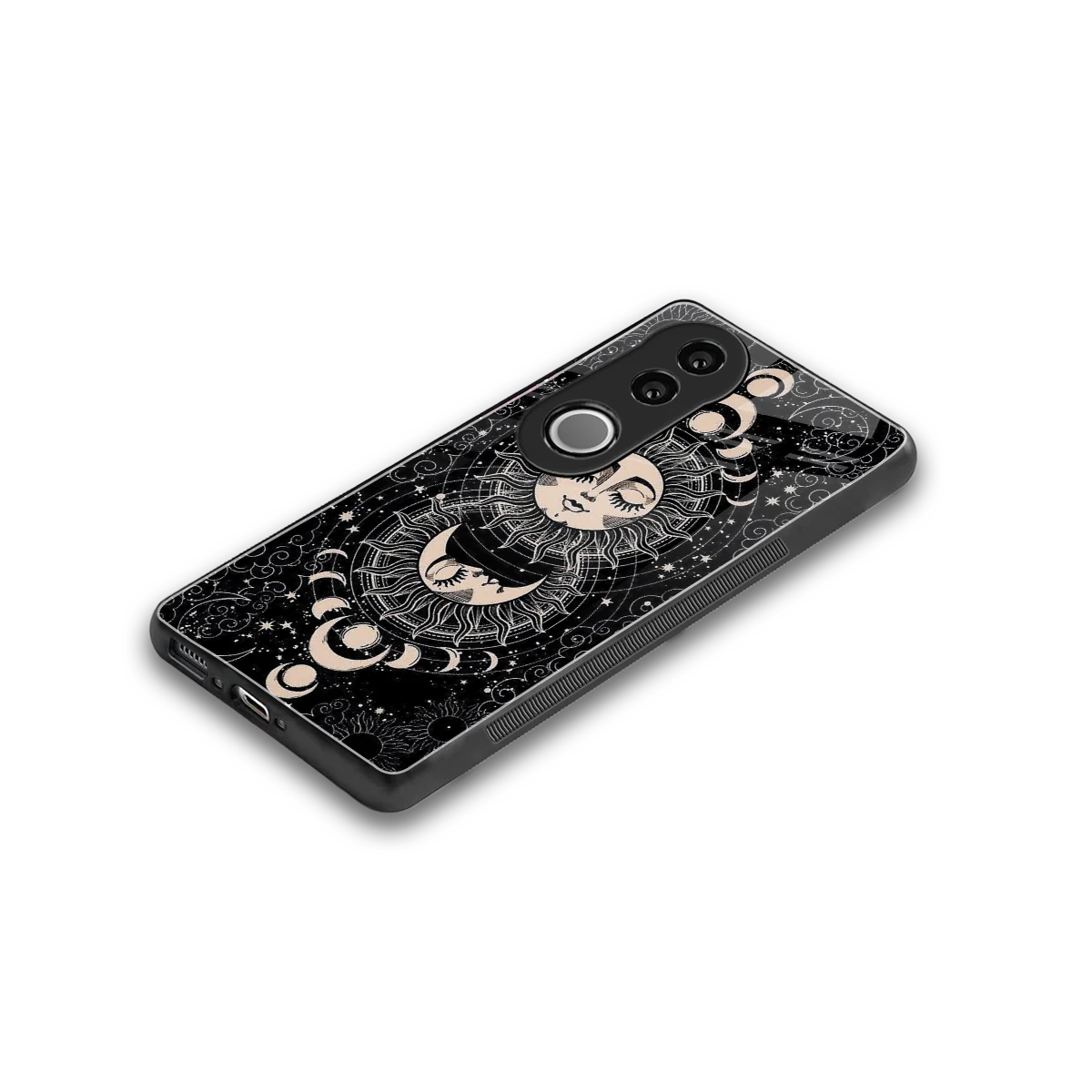 Solar Eclipse stylish phone case for vivo v50 | glossy glass and slim fit