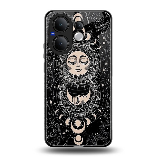 Solar Eclipse back phone cover | glass case for vivo v60