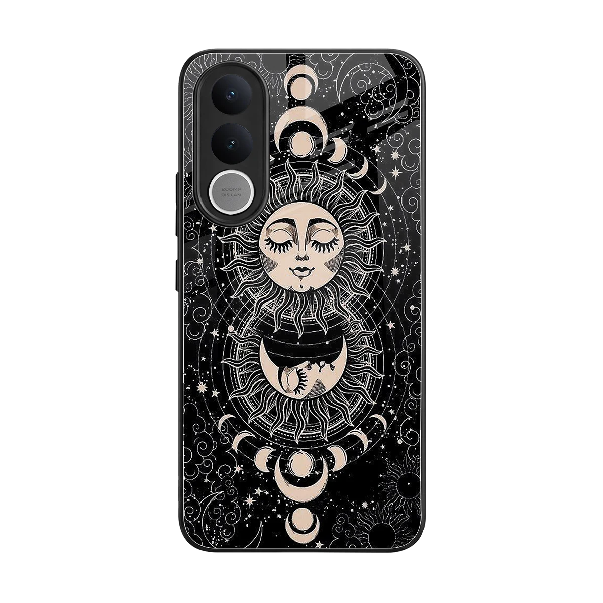 Solar Eclipse back phone cover | glass case for vivo v70 fe