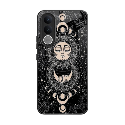 Solar Eclipse back phone cover | glass case for vivo v70 fe